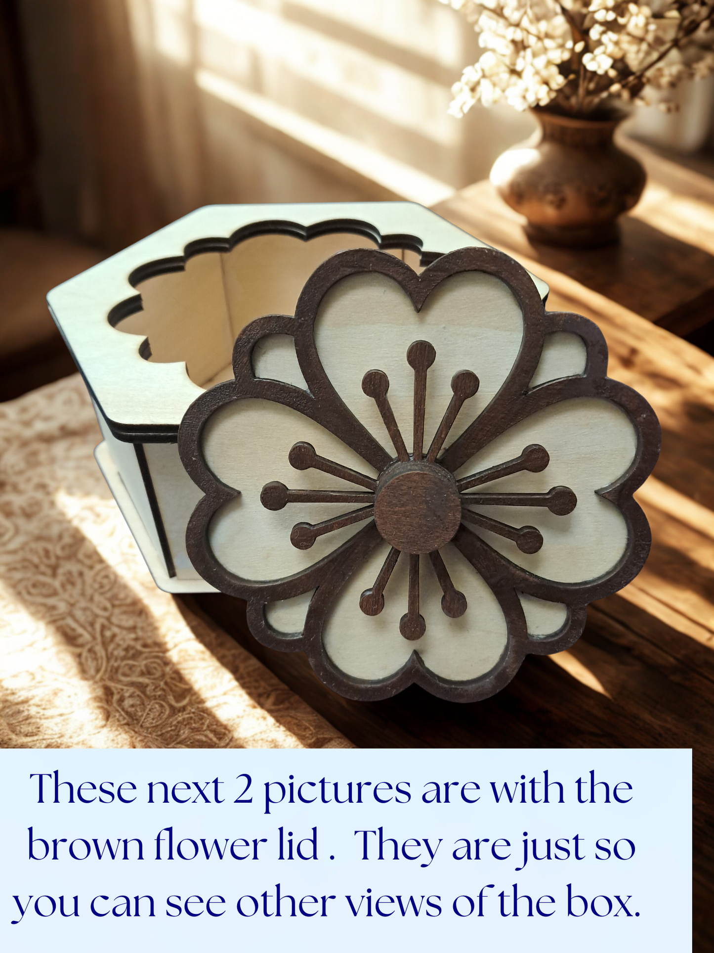 Purple Flower Trinket Box