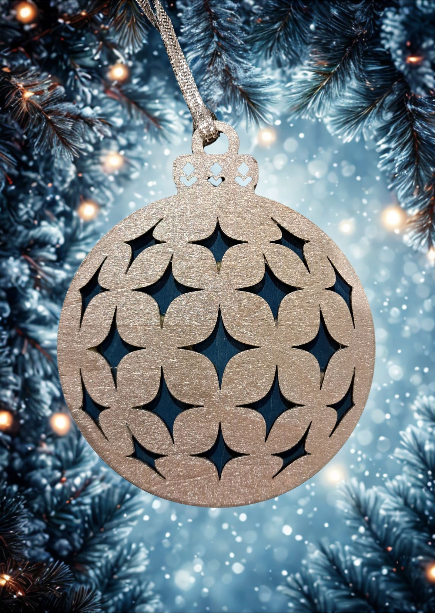 Blue and Silver Ornament