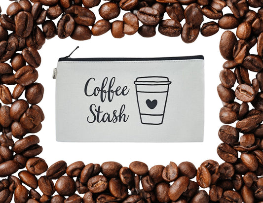 Canvas Zippered Bag - Coffee Stash