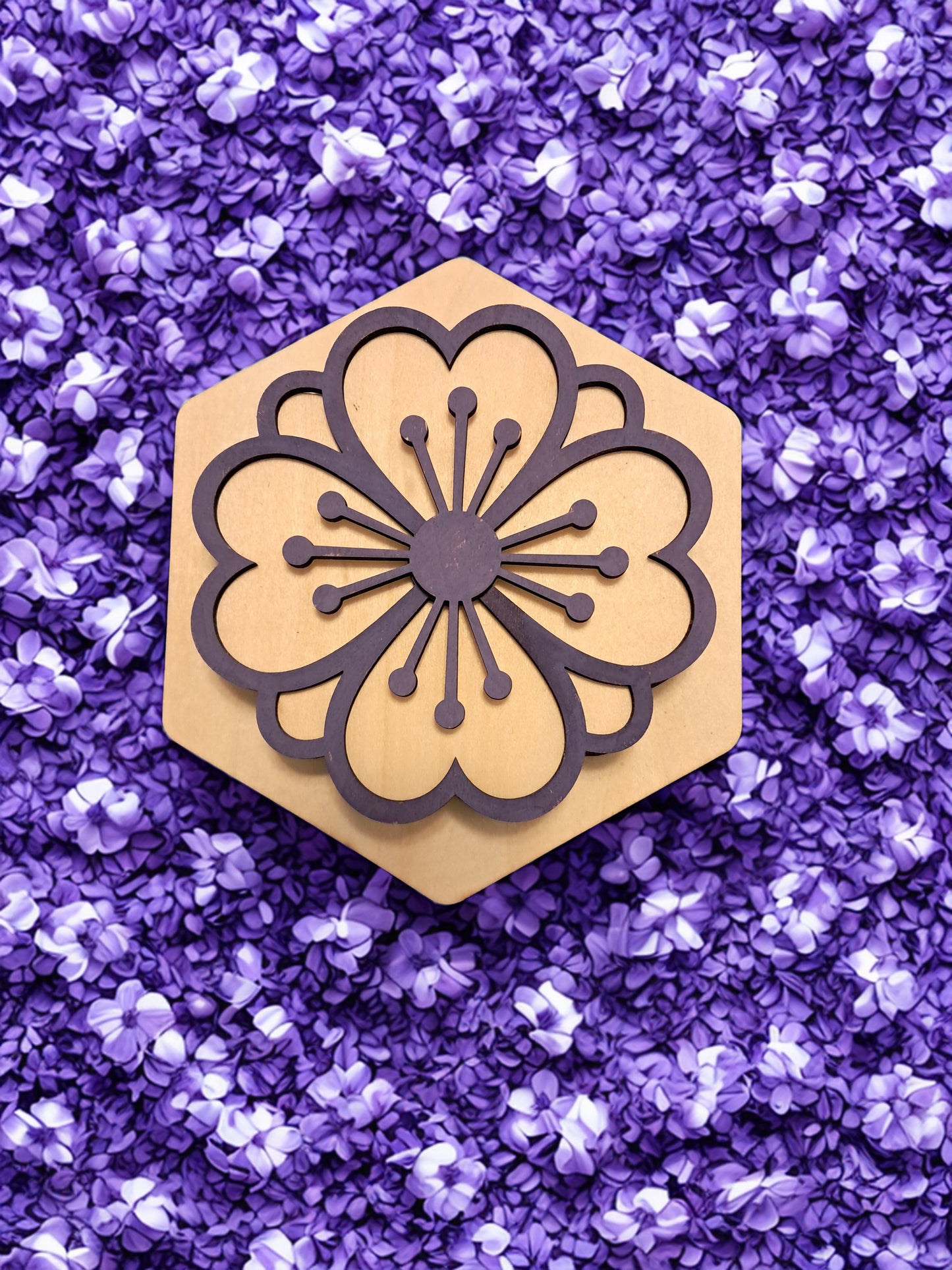 Purple Flower Trinket Box
