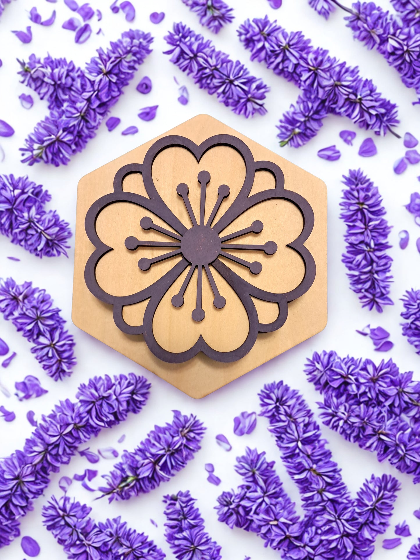 Purple Flower Trinket Box